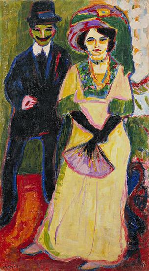 Ernst Ludwig Kirchner Dodo and her brother oil painting image